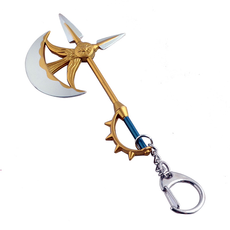 Anime the Seven Deadly Sins Escanor Rhitta Keychain Nanatsu No Taizai Axe Bottle Opener Key Chain Pendant for Men Gift, Silver
Anime the Seven Deadly Sins Escanor Rhitta Keychain Nanatsu No Taizai Axe Bottle Opener Key Chain Pendant for Men Gift, Silver