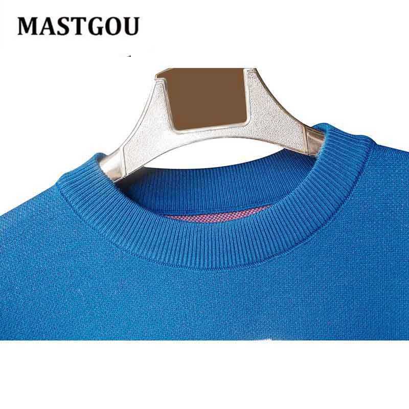 MASTGOU Embroidery Animal Womens Sweater Autumn Winter Highstreet Style Pullover Top Jacquard Knit Christmas Sweaters Pull Femme 211011Z