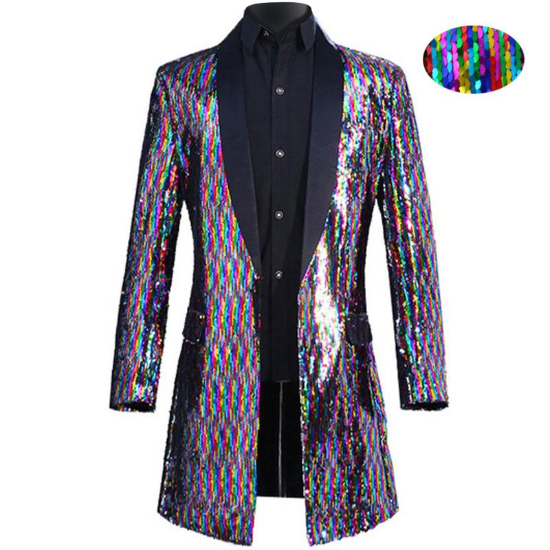 Men's Suits & Blazers Colorful Color Sequin Men Jacket Glitter Performance Gorgeous Carnival Magician Costume Outerwear Shiny Rock Singer Lo
Men's Suits & Blazers Colorful Color Sequin Men Jacket Glitter Performance Gorgeous Carnival Magician Costume Outerwear Shiny Rock Singer Lo