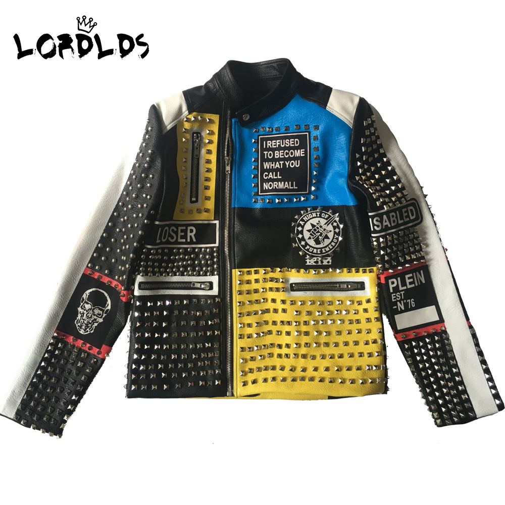 LORDLDS Men Leather Jacket 2021 Fashion Motorcycle Style Studded Punk Rock Cool Zipper Streetwear Biker Coats, Black
LORDLDS Men Leather Jacket 2021 Fashion Motorcycle Style Studded Punk Rock Cool Zipper Streetwear Biker Coats, Black