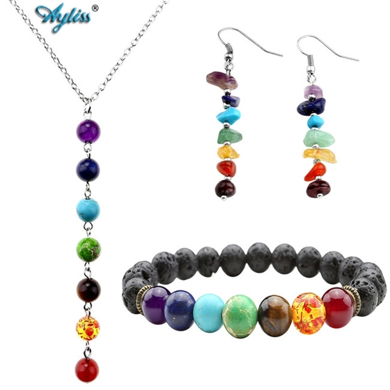 Ayliss Dropship Chakra Healing Balance Stones Bracelet Necklace Earrings Jewelry Sets Yoga Reiki Prayer Stone XMAS Pulseras, 7 inchs
Ayliss Dropship Chakra Healing Balance Stones Bracelet Necklace Earrings Jewelry Sets Yoga Reiki Prayer Stone XMAS Pulseras, 7 inchs