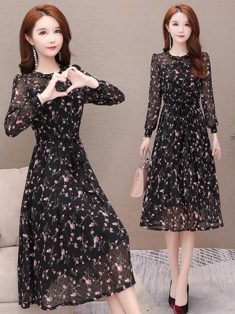 Casual Dresses -5XL Summer Women Knee-length Holiday A-line Long Trumpet Sleeve Chiffon Fashion Floral Print Black Plus Size Dress
Casual Dresses -5XL Summer Women Knee-length Holiday A-line Long Trumpet Sleeve Chiffon Fashion Floral Print Black Plus Size Dress