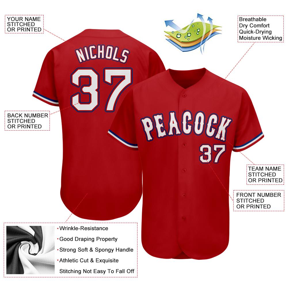 Custom Red Baseball Jersey 102345, Men size s-4l 
Custom Red Baseball Jersey 102345, Men size s-4l