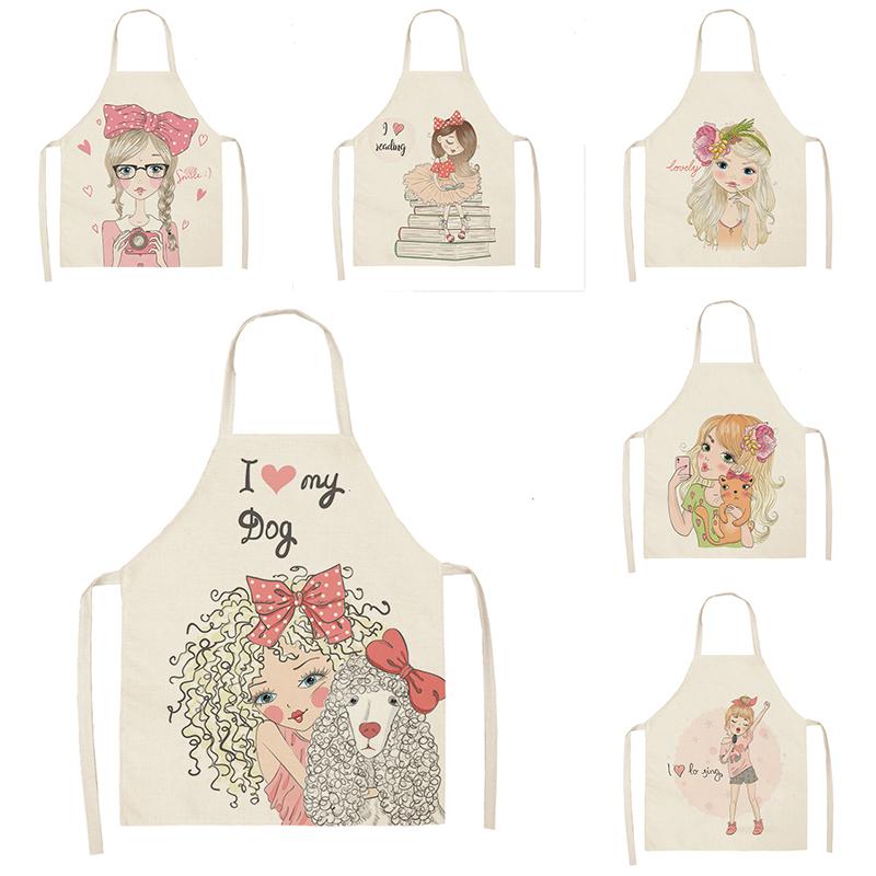 Cute Girl Cotton Linen Sleeveless Apron Printed Kitchen Aprons Women Home Cooking Baking Waist BBQ Pinafore Cleaning Tools
Cute Girl Cotton Linen Sleeveless Apron Printed Kitchen Aprons Women Home Cooking Baking Waist BBQ Pinafore Cleaning Tools