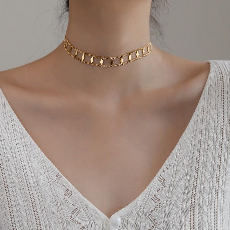 Pendant Necklaces MEYRROYU Stainless Steel Gold Color Diamond For Women Double Layer Clavicle Chain 2021 Trendy Fashion Gift Jewelry
Pendant Necklaces MEYRROYU Stainless Steel Gold Color Diamond For Women Double Layer Clavicle Chain 2021 Trendy Fashion Gift Jewelry