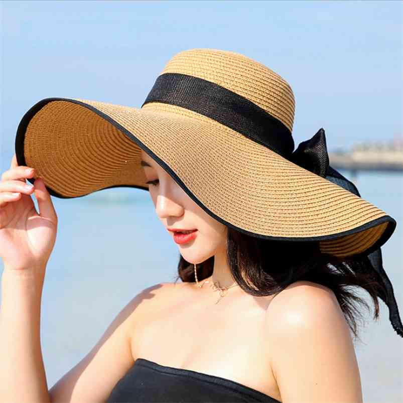 Summer Large Brim Straw Hat Floppy Wide Sun Cap Bowknot Beach Foldable Hats for Women 210709, Navy
Summer Large Brim Straw Hat Floppy Wide Sun Cap Bowknot Beach Foldable Hats for Women 210709, Navy
