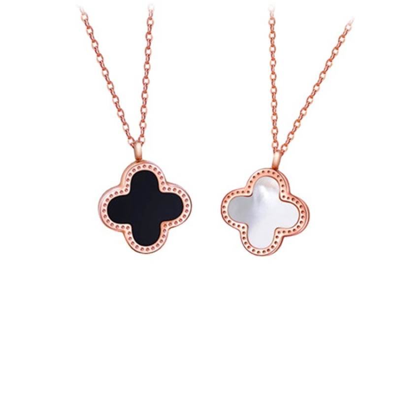 Luxury Design Double Side Stainless Steel Four Leaf Clover Pendant Necklace Jewelry for Women
Luxury Design Double Side Stainless Steel Four Leaf Clover Pendant Necklace Jewelry for Women