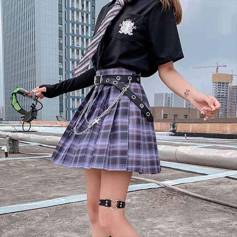 summer empire waist korean pleated women skirt cute sweet girls school plaid mini jk japanese style miniskirt, Black
summer empire waist korean pleated women skirt cute sweet girls school plaid mini jk japanese style miniskirt, Black