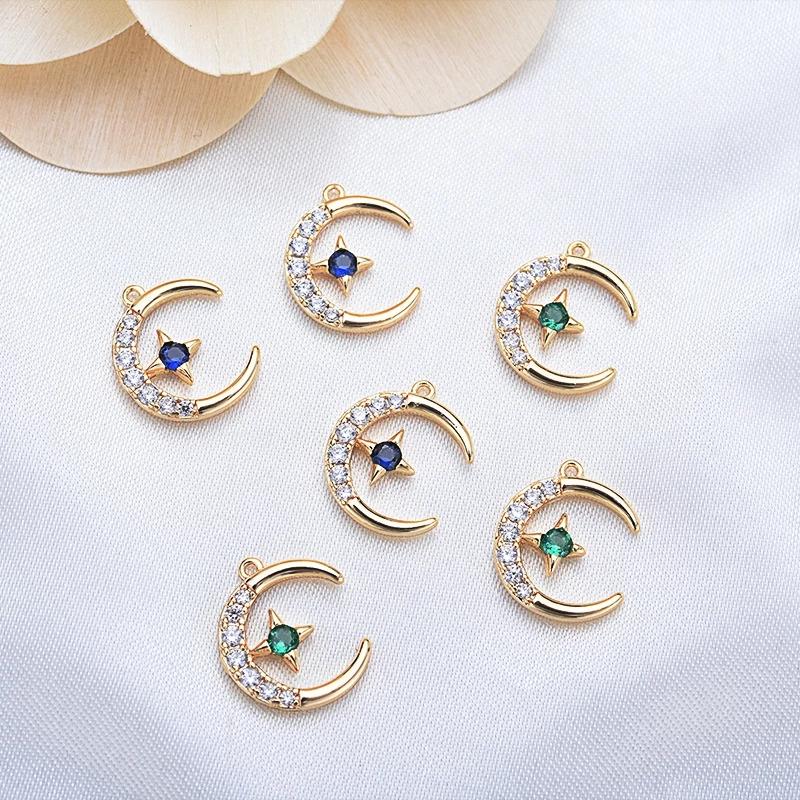 Charms 4PCS 7.5x13.5MM 24K Gold Color Plated Brass With Zircon Moon Star Pendants High Quality Diy Jewelry Accessories, Bronze;silver
Charms 4PCS 7.5x13.5MM 24K Gold Color Plated Brass With Zircon Moon Star Pendants High Quality Diy Jewelry Accessories, Bronze;silver