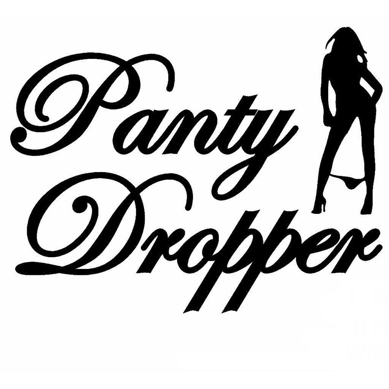 17.8CM*13.8CM Panty Dropper Adhesive Funny Car Stickers And Decals Motorcycle Car Styling Accessories Black Sliver C8-0820
17.8CM*13.8CM Panty Dropper Adhesive Funny Car Stickers And Decals Motorcycle Car Styling Accessories Black Sliver C8-0820