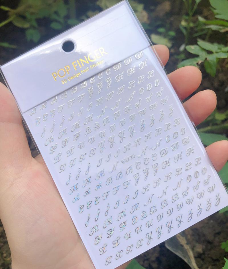 Stickers & Decals Summer Mixed Color English Alphabet Nail DIY Random Simple Decoration Manicure Sliders For Nails Art Designer Letters