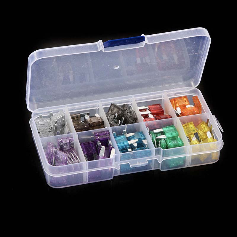 120pcs Small Size Blade Car Fuses Repair Kit Tools For Auto Cars Truck Vehicle Parts Accessory 2/3/5/7.5/10/15/20/25/30/35A Fuse With Plastic Box