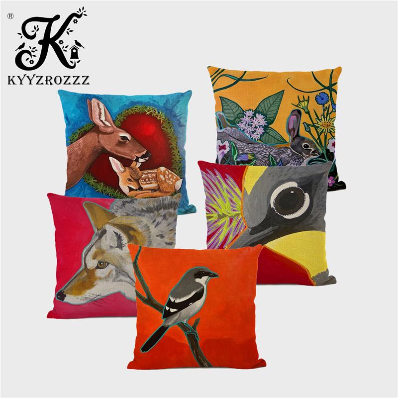 Fashion Painting Animal Cushion Cover Oil Bird Wolf Deer Pattern Print Pillow Suite Linen Square Seat Pillowcase Cushion/Decorative
Fashion Painting Animal Cushion Cover Oil Bird Wolf Deer Pattern Print Pillow Suite Linen Square Seat Pillowcase Cushion/Decorative