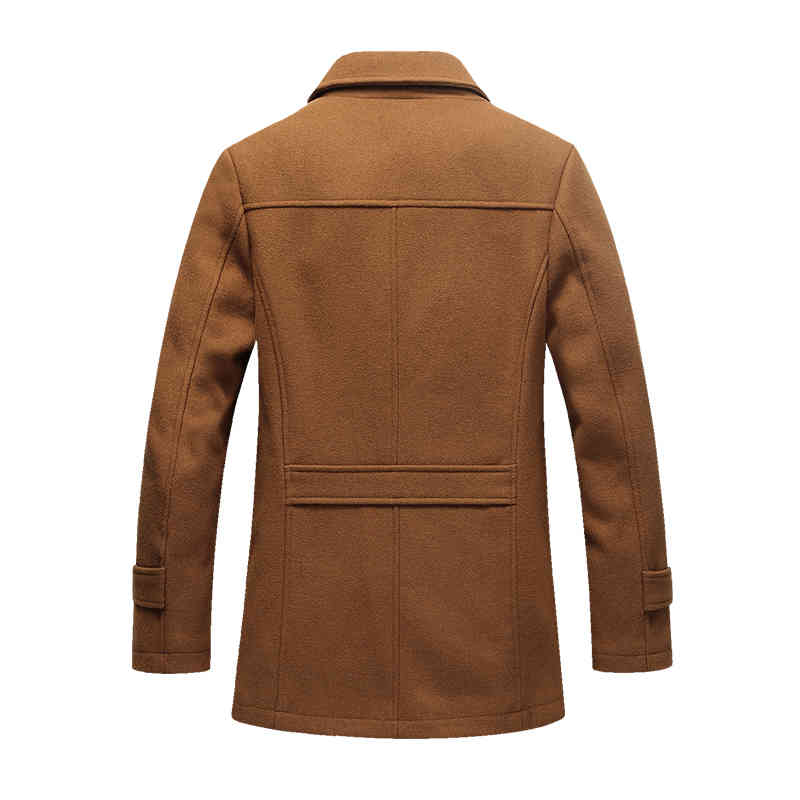 Windbreaker Winter Wool Jackets Mens Casual Slim Fit Warm Outerwear Formal Fall Jacket Coat Male Coat Plus Size 5XL High Quality 210518