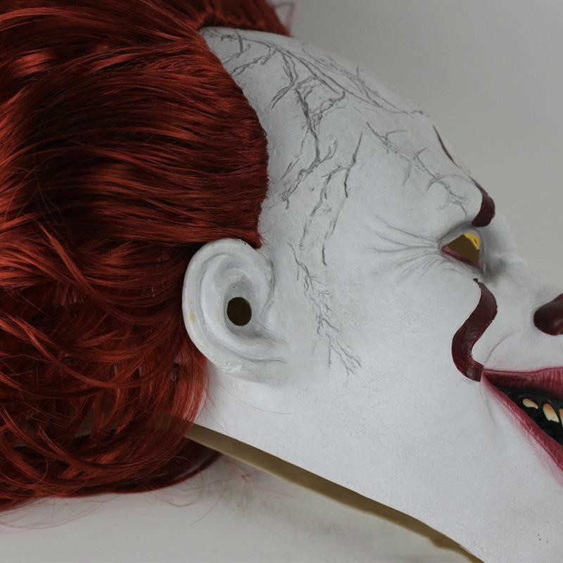 Movie s It 2 Cosplay Pennywise Clown Joker Mask Tim Curry Mask Cosplay Halloween Party Props LED Mask masquerade masks whole f4737792