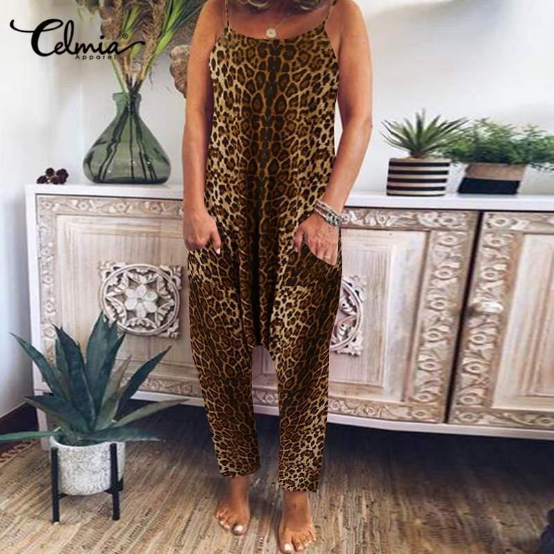 Women' Jumpsuits & Rompers Celmia Sleeveless Straps Sexy Women 2021 Summer Leopard Printed Casual Loose Overalls Drop-Crotch Playsuit 5XL, Gray
Women' Jumpsuits & Rompers Celmia Sleeveless Straps Sexy Women 2021 Summer Leopard Printed Casual Loose Overalls Drop-Crotch Playsuit 5XL, Gray