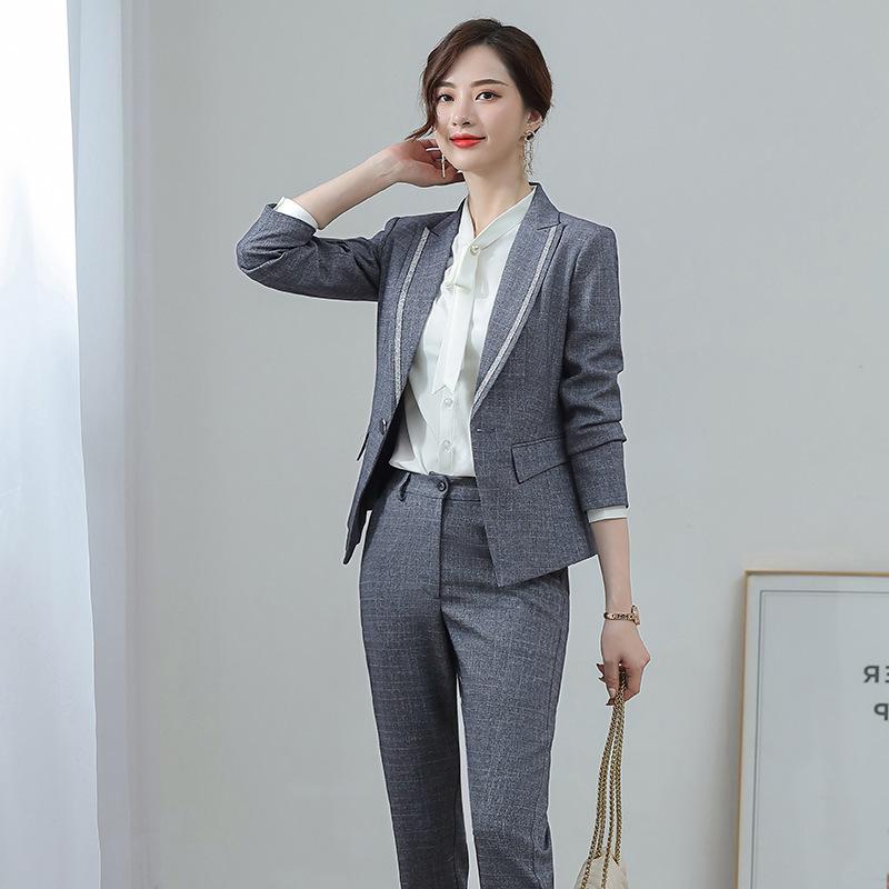 Women' Suits & Blazers IZICFLY Style Fall Women Working For Office Uniform Design Elegant Business Two Piece Ladies Pant Plus Size Gray, Black
Women' Suits & Blazers IZICFLY Style Fall Women Working For Office Uniform Design Elegant Business Two Piece Ladies Pant Plus Size Gray, Black