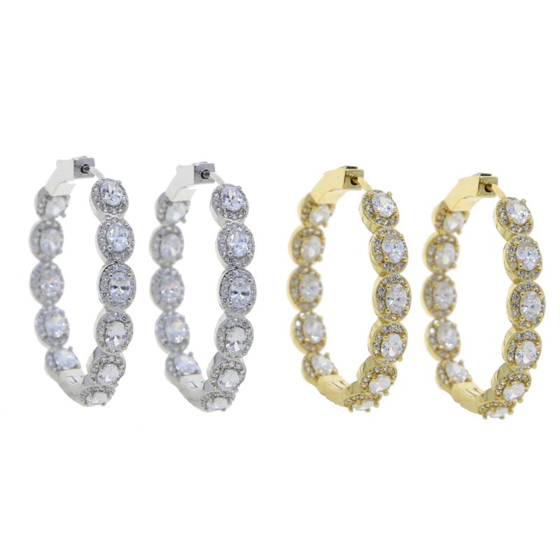 Hoop & Huggie Big Round 35mm 5A White Cz Crystal Earrings For Women Bijoux Geometric Party Statement Jewelry Wholesale
Hoop & Huggie Big Round 35mm 5A White Cz Crystal Earrings For Women Bijoux Geometric Party Statement Jewelry Wholesale