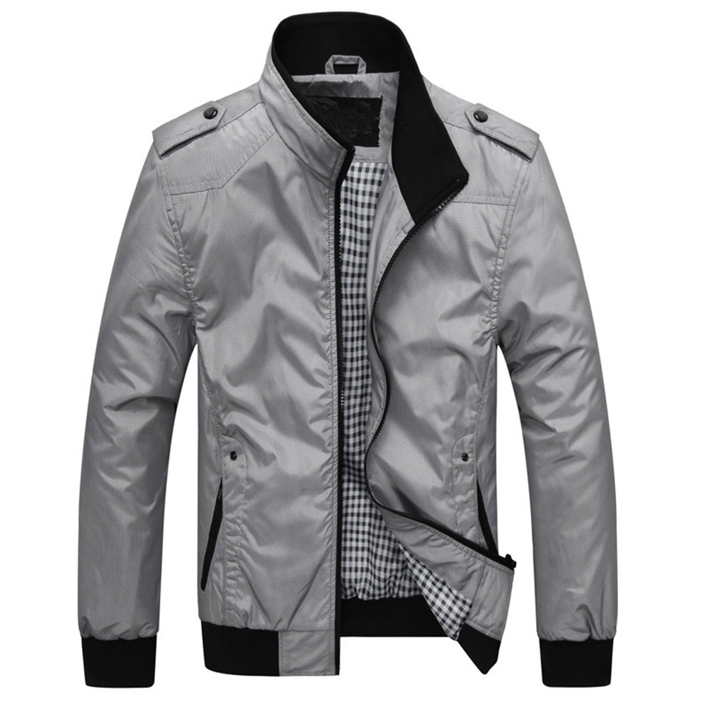 Fashion Spring Men's Jackets Solid Coats Male Casual Stand Collar Jacket Outerdoor Overcoat M-XXXXL JK18030 210518