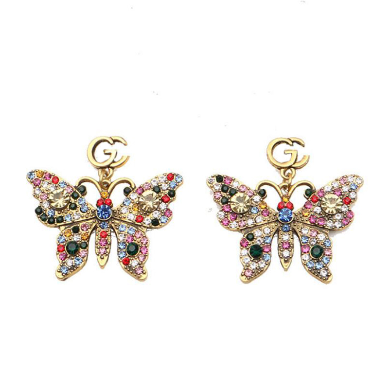 Luxury Brand Earrings Designers Letters Ear Stud 18K Gold Plated Crystal Butterfly Earring for Women Wedding Party Jewerlry Accessories ER0064
Luxury Brand Earrings Designers Letters Ear Stud 18K Gold Plated Crystal Butterfly Earring for Women Wedding Party Jewerlry Accessories ER0064