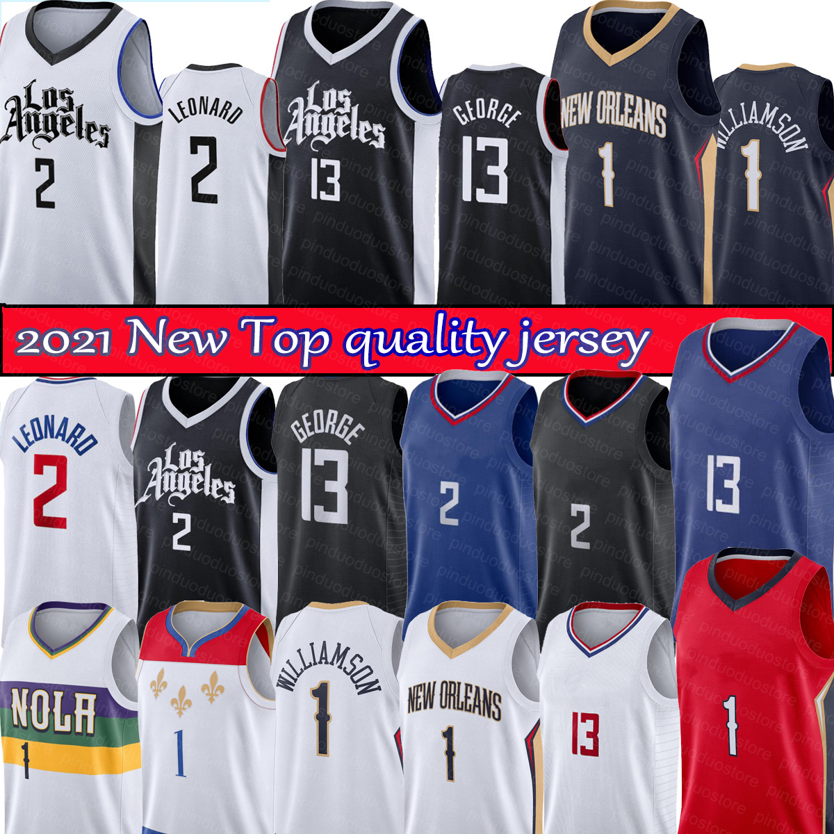 Kawhi 2 City Leonard Paul 13 George Basketball Jersey Los Zion 1 Williamson Jerseys 2021 New Black White Men T-shirt Angeles Embroidery Logos High quality
Kawhi 2 City Leonard Paul 13 George Basketball Jersey Los Zion 1 Williamson Jerseys 2021 New Black White Men T-shirt Angeles Embroidery Logos High quality
