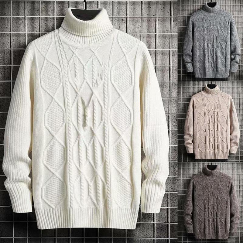 Men's Sweaters Vintage White Turtleneck Men Sweater Solid Color High Collar Twisted Texture Thick Loose Male Clothing Streetwear, White;black
Men's Sweaters Vintage White Turtleneck Men Sweater Solid Color High Collar Twisted Texture Thick Loose Male Clothing Streetwear, White;black