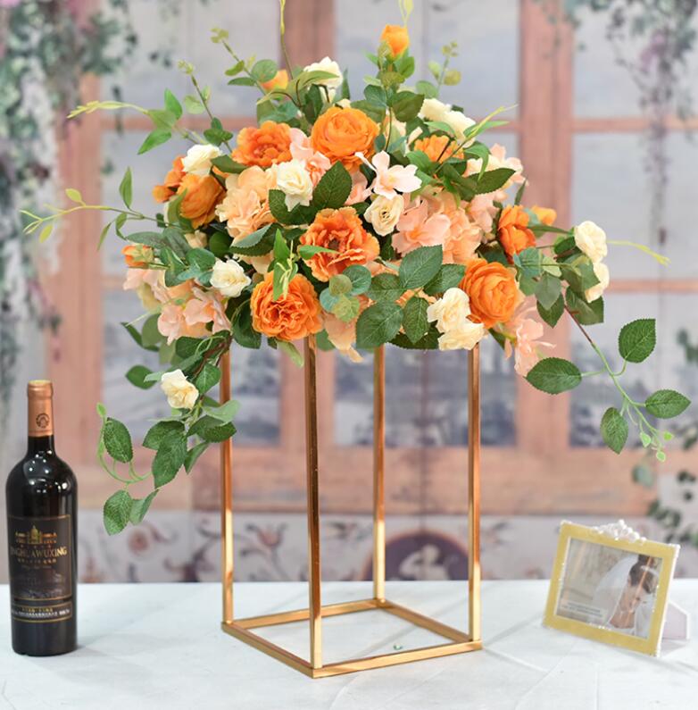 6 pcs Outdoor Lawn Wedding Decoration Background Welcome Arches Iron Plinth Frame Balloons Marry Backdrop Arch Artificial Flower S