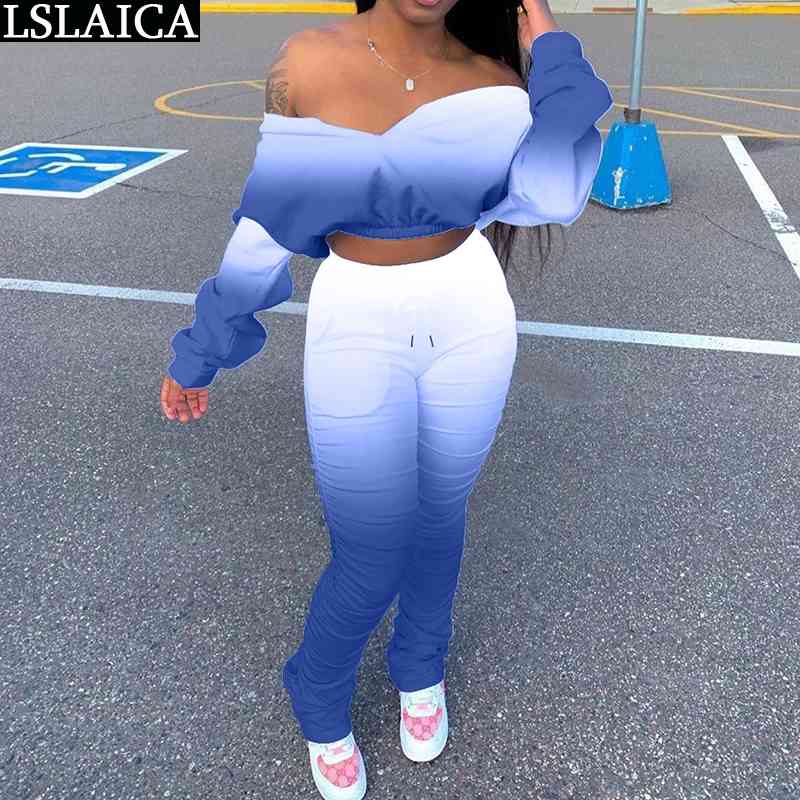 Crop Top Bat Sleeve Stacked Pants Two Piece Set Women Tie Dye Print Sweatshirt Fashion Streetwear Plus Size Ropa Deportiva Mujer 210520, Black
Crop Top Bat Sleeve Stacked Pants Two Piece Set Women Tie Dye Print Sweatshirt Fashion Streetwear Plus Size Ropa Deportiva Mujer 210520, Black