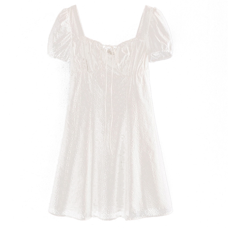 Casual Short Sleeve Mini Dress Female Square Neck White Ruffle Summer Cute Sweat Elegant Fashion 210524, As the photo
Casual Short Sleeve Mini Dress Female Square Neck White Ruffle Summer Cute Sweat Elegant Fashion 210524, As the photo