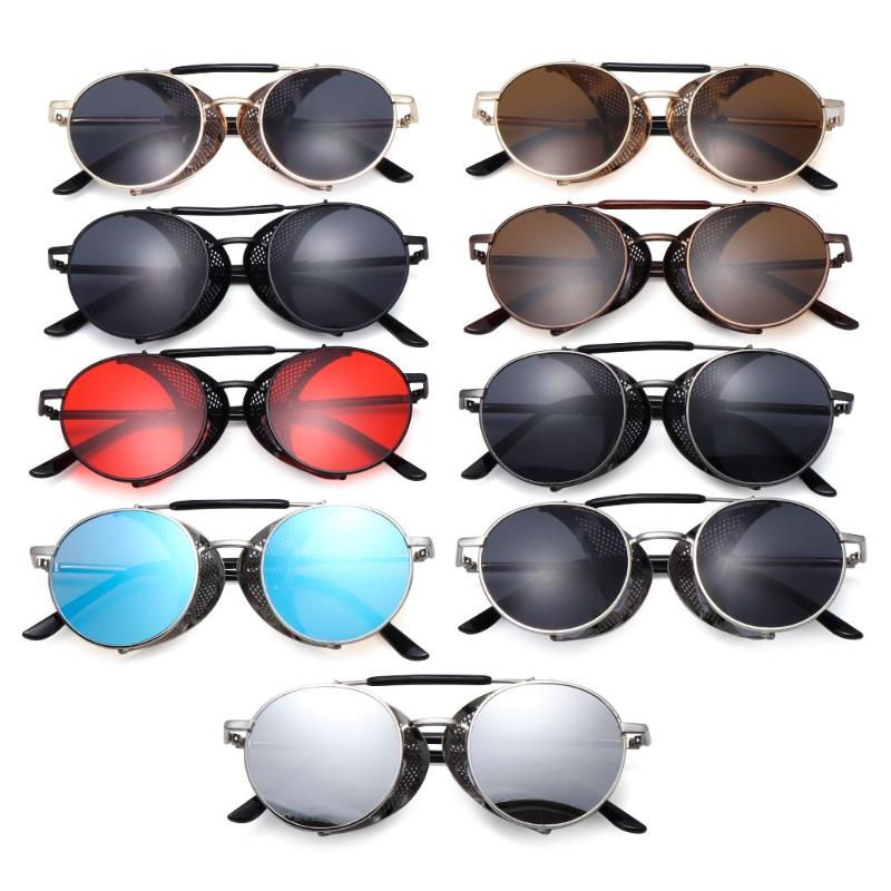 Outdoor Eyewear Retro Round Steampunk Sunglasses Side Protection Goggles Gothic Metal Frame UV400
Outdoor Eyewear Retro Round Steampunk Sunglasses Side Protection Goggles Gothic Metal Frame UV400