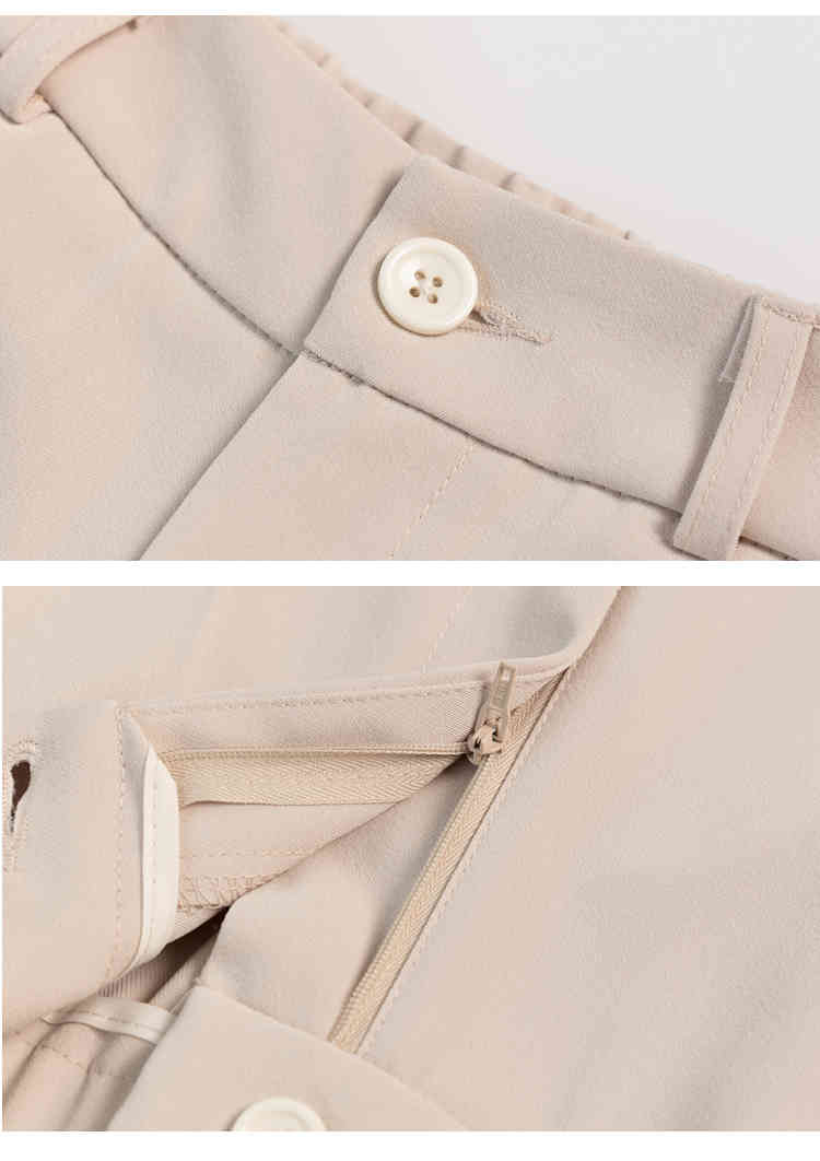 Women Suit Pants Spring Summer Female Casual Elastic Waist Formal Harem Pant Straight Trousers Office Lady 210514