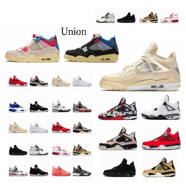 2021 4 4s Union noir guava ice Jumpman Mens Shoes sail Neon metallic purple basketball Sneakers Black cat bred Fire Red Trainers tin2# 
2021 4 4s Union noir guava ice Jumpman Mens Shoes sail Neon metallic purple basketball Sneakers Black cat bred Fire Red Trainers tin2#