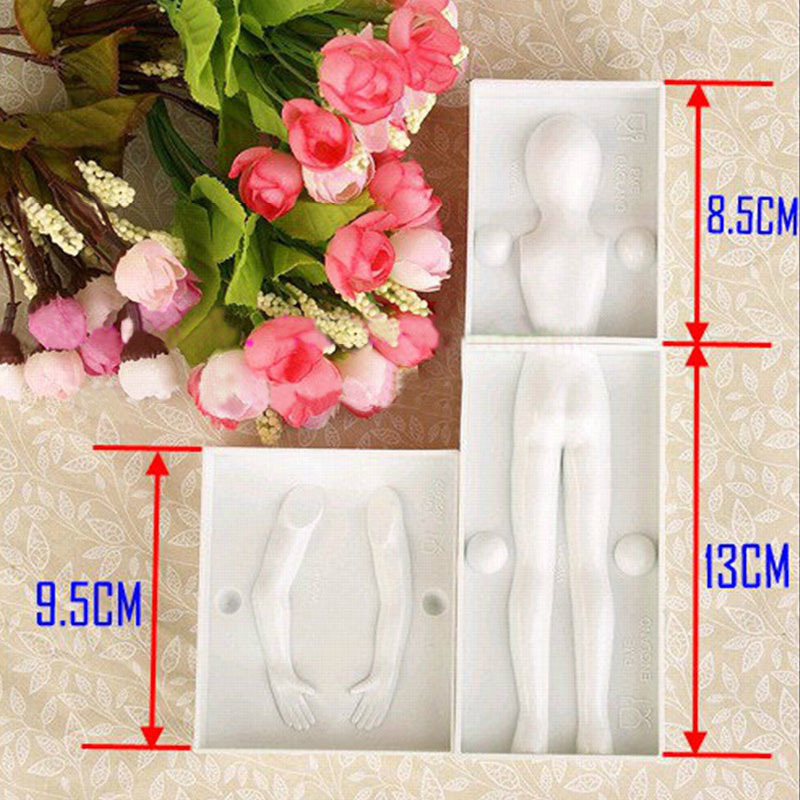 1 Set Cake Decorating Tools 3D People Shaped Sugar Fondant Mould Baking Accessories Human Body Kitchen Gadgets Cake Figure Mold