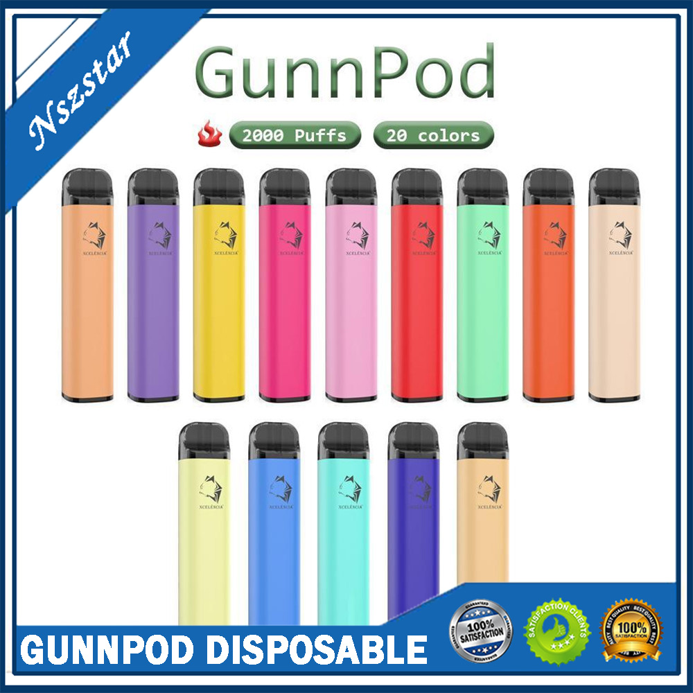 Xcelencia Gunnpod Disposable E Cigarettes 2000 Puffs 1250mAh Prefilled Vape Pen Stick Pod Device 8ml
Xcelencia Gunnpod Disposable E Cigarettes 2000 Puffs 1250mAh Prefilled Vape Pen Stick Pod Device 8ml