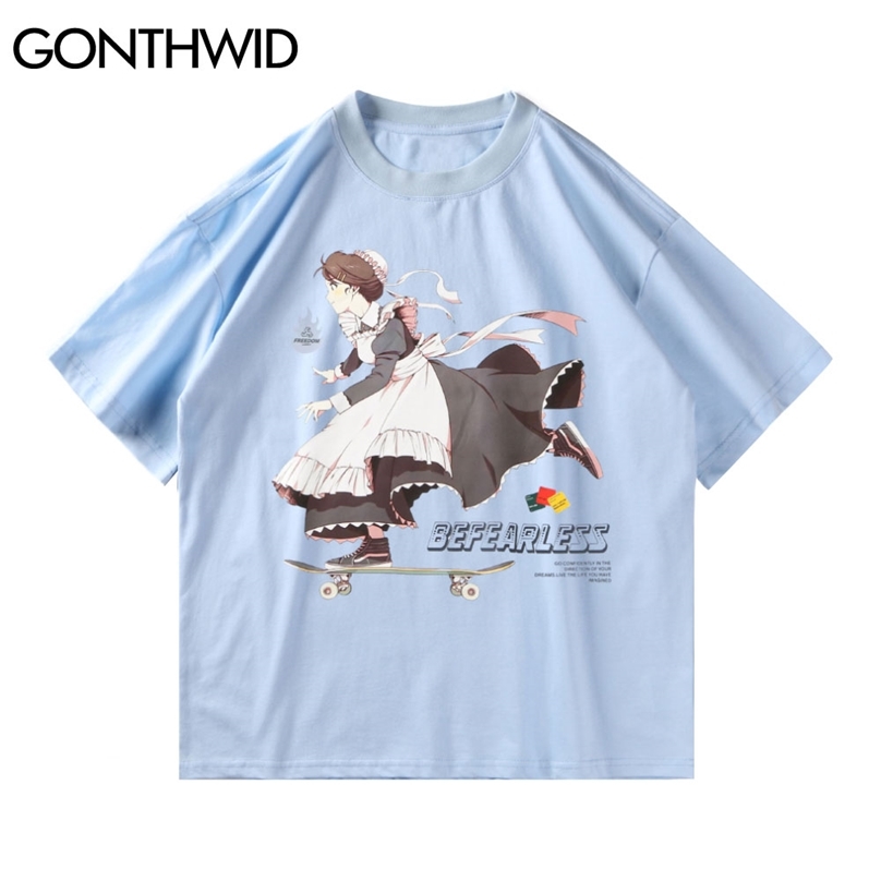 Harajuku T-Shirts Japanese Cartoon Girl Print Tshirts Hip Hop Casual Streetwear Tees Shirt Fashion Short Sleeve Tops 210602, White
Harajuku T-Shirts Japanese Cartoon Girl Print Tshirts Hip Hop Casual Streetwear Tees Shirt Fashion Short Sleeve Tops 210602, White