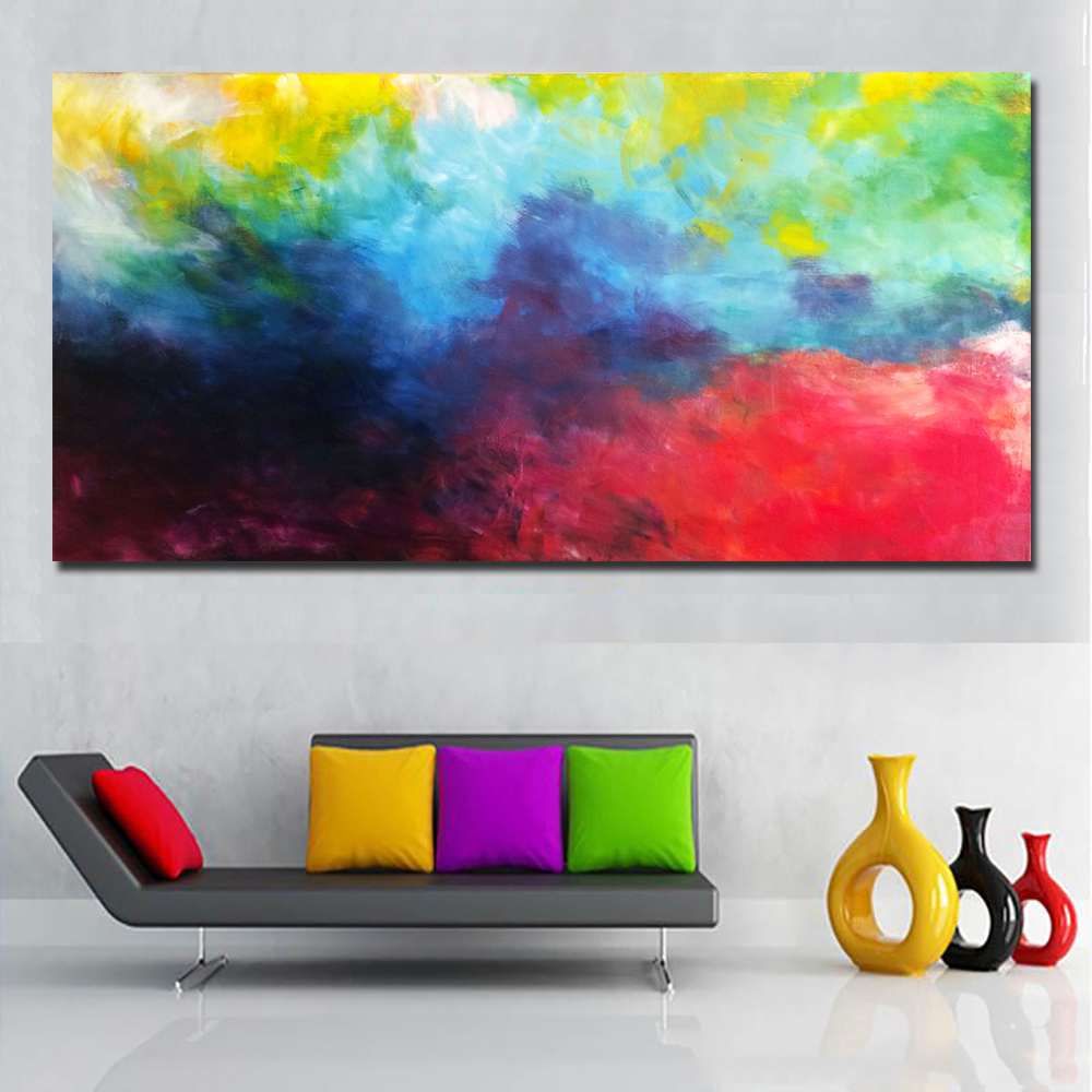 Abstract Art With Vivid Color Wall Art Pictures Abstract Oil Painting Print On Canvas For Living Room Home Decor Prints Poster
