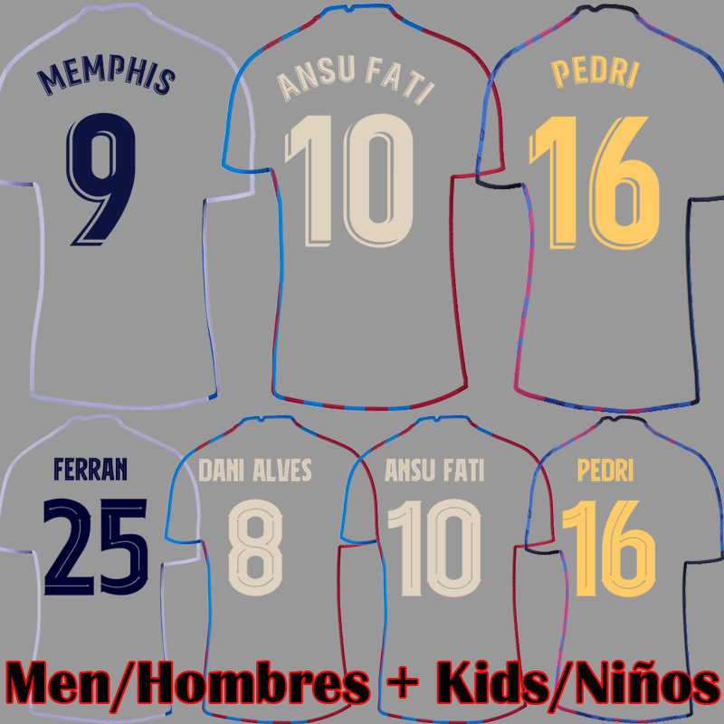 21 22 soccer jersey FERRAN FC MEMPHIS camiseta de futbol DANI ALVES 2021 2022 ANSU FATI PEDRI F.DE JONG DEST football shirt DEMIR kits men kids sets, Kids home
21 22 soccer jersey FERRAN FC MEMPHIS camiseta de futbol DANI ALVES 2021 2022 ANSU FATI PEDRI F.DE JONG DEST football shirt DEMIR kits men kids sets, Kids home