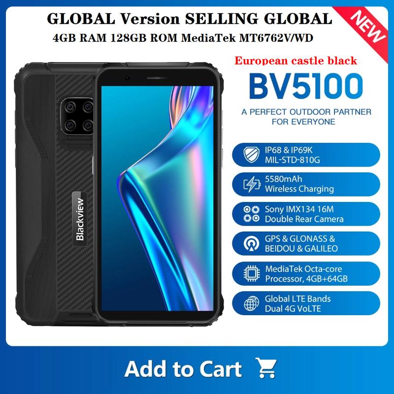 Walkie Talkie Global Version Blackview BV5100 IP68/IP69K Rugged 4GLTE NFC GPS Smart Phone 5.7 Inch Android 10 OS 4GB 128GB Octa Core 5580mAh
Walkie Talkie Global Version Blackview BV5100 IP68/IP69K Rugged 4GLTE NFC GPS Smart Phone 5.7 Inch Android 10 OS 4GB 128GB Octa Core 5580mAh