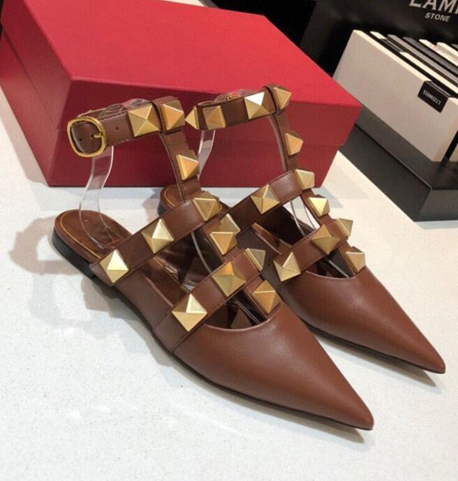 dress shoes new brand women flat sandals big gold rivets designer pointed + box +dust bag 4u8j, Black
dress shoes new brand women flat sandals big gold rivets designer pointed + box +dust bag 4u8j, Black
