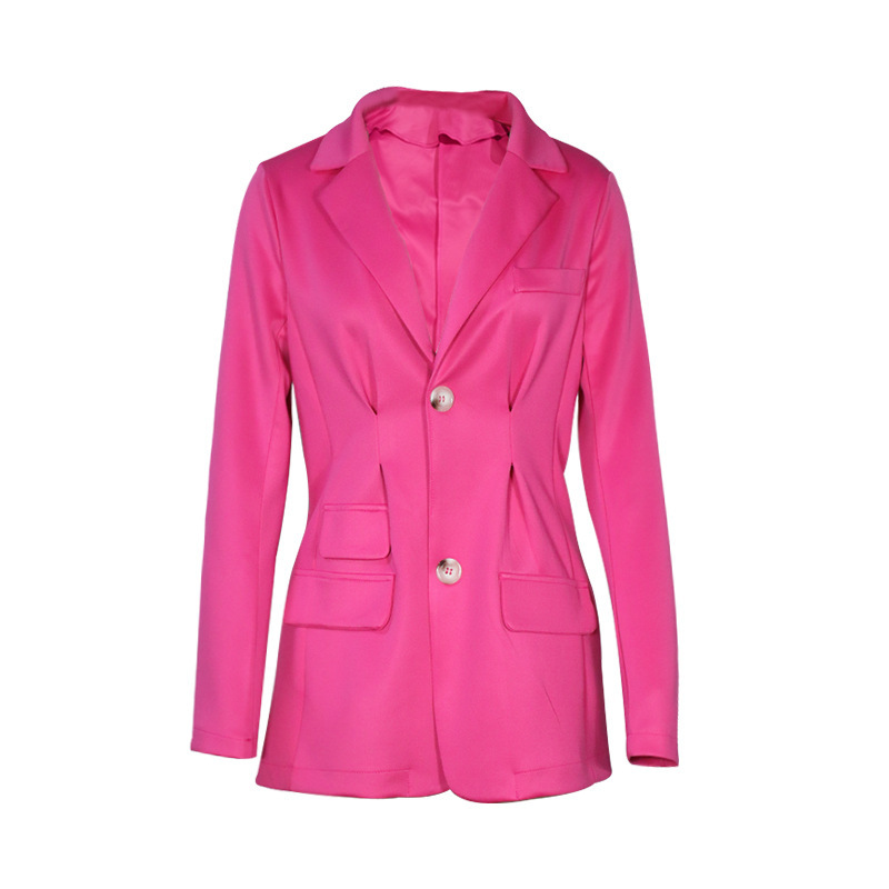 Women Blazer Temperamet Suit Single Breasted Long Sleeve Ladies Coat Fashion Women's Slim Jacket 210513
