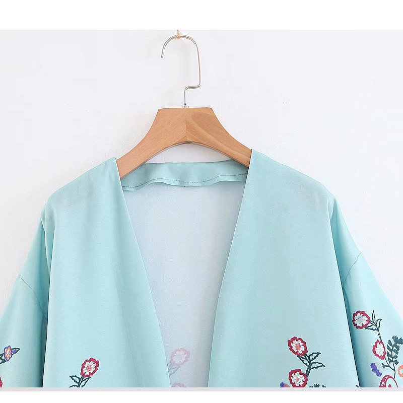 Women's Tassels Embroidered Kimono Cover Up For Beach And Resort Wear 2107