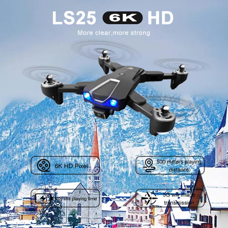 Drones LS25 GPS Drone 5G 6K HD Dual Camera Professional Aerial Pography WIFI FPV Foldable Quadcopter Brushless RC Toy