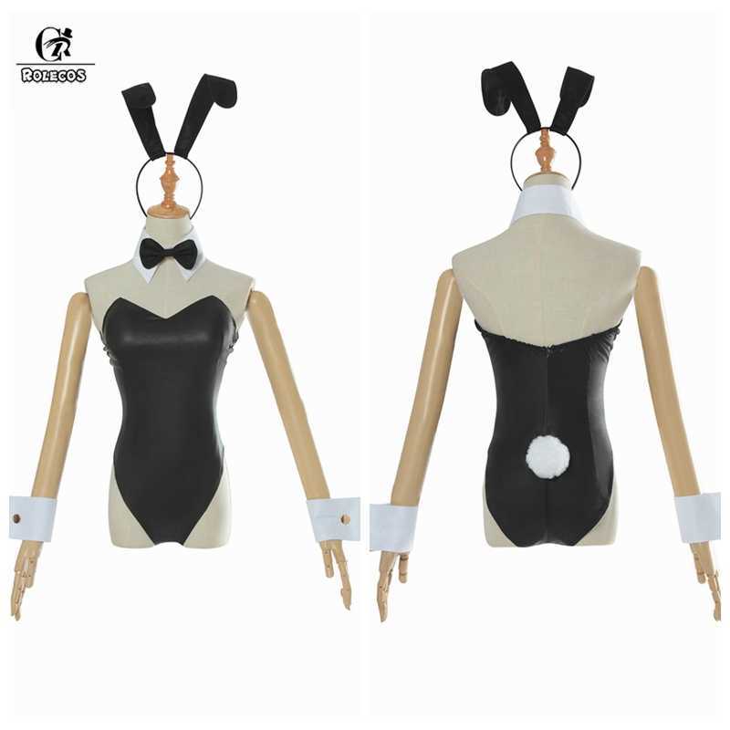 ROLECOS Seishun Buta Yarou wa Bunny Girl Senpai no Yume wo Minai Cosplay Costume Mai Sakurajima Sexy Women Jumpsuit Cos Y0913