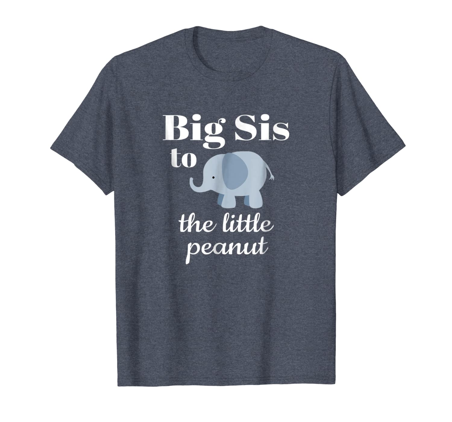 matching baby shower couples shirt elephant big sis peanut, White;black 
matching baby shower couples shirt elephant big sis peanut, White;black