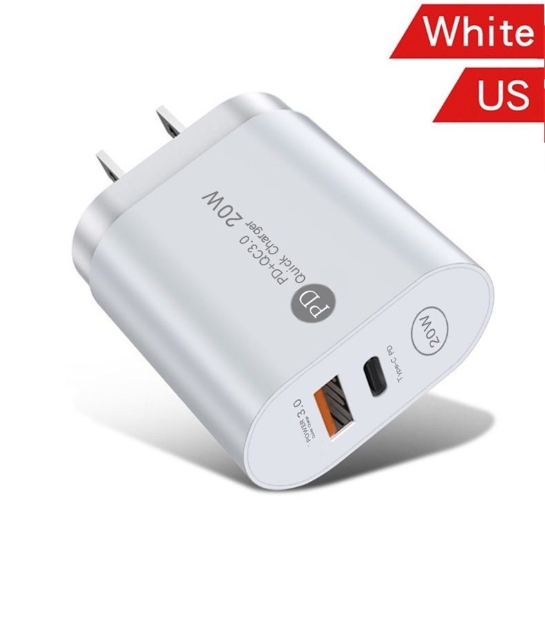 Fast Quick Charge EU US UK 20W 12W PD Type C USB C Wall Charger Smart Power adapters For IPad Iphone 11 12 13 14 15 Samsung Huawei Android phone With 