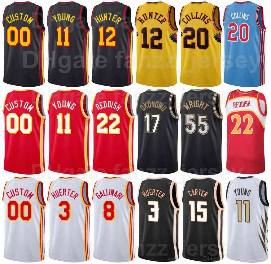 Screen Printed Basketball Trae Young Jerseys 11 DeAndre Hunter 12 John Collins 20 Danilo Gallinari 8 Kevin Huerter 3 Cam Reddish 22 Navy Blue Yellow Red Man Woman Youth
Screen Printed Basketball Trae Young Jerseys 11 DeAndre Hunter 12 John Collins 20 Danilo Gallinari 8 Kevin Huerter 3 Cam Reddish 22 Navy Blue Yellow Red Man Woman Youth