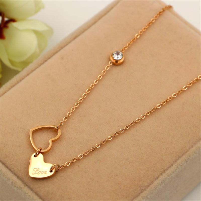 Pendant Necklaces Martick High Quality Double Hearts Necklace Link Chain With Shining Cubic Fashion Jewelry For Women P99
Pendant Necklaces Martick High Quality Double Hearts Necklace Link Chain With Shining Cubic Fashion Jewelry For Women P99
