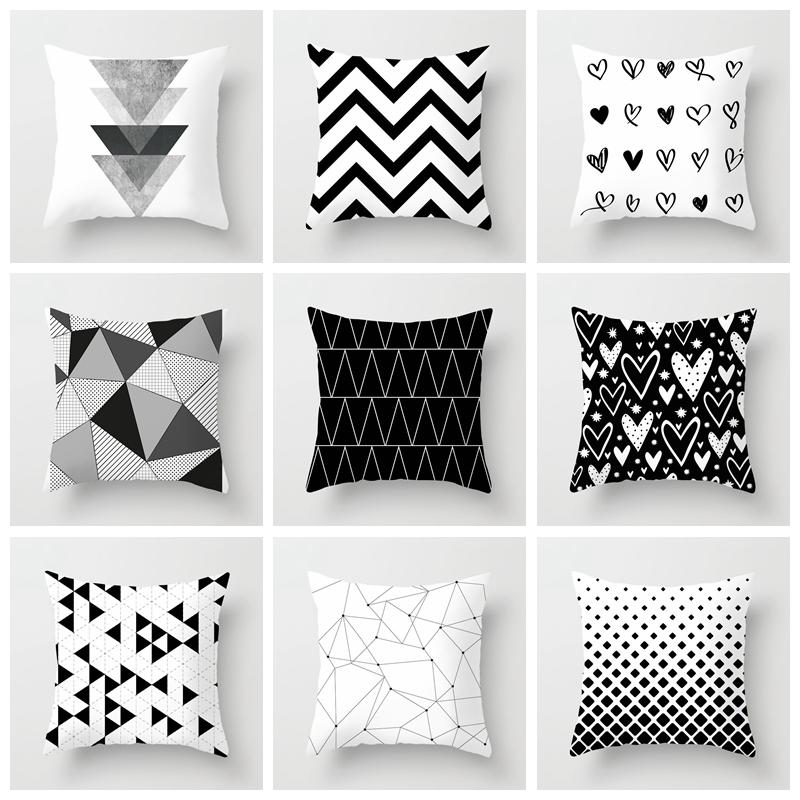 Black White Geometric Decorative Pillow Cases Polyester Throw Cushion Cover Case Striped Pillowcase Cushion/Decorative, A31
Black White Geometric Decorative Pillow Cases Polyester Throw Cushion Cover Case Striped Pillowcase Cushion/Decorative, A31