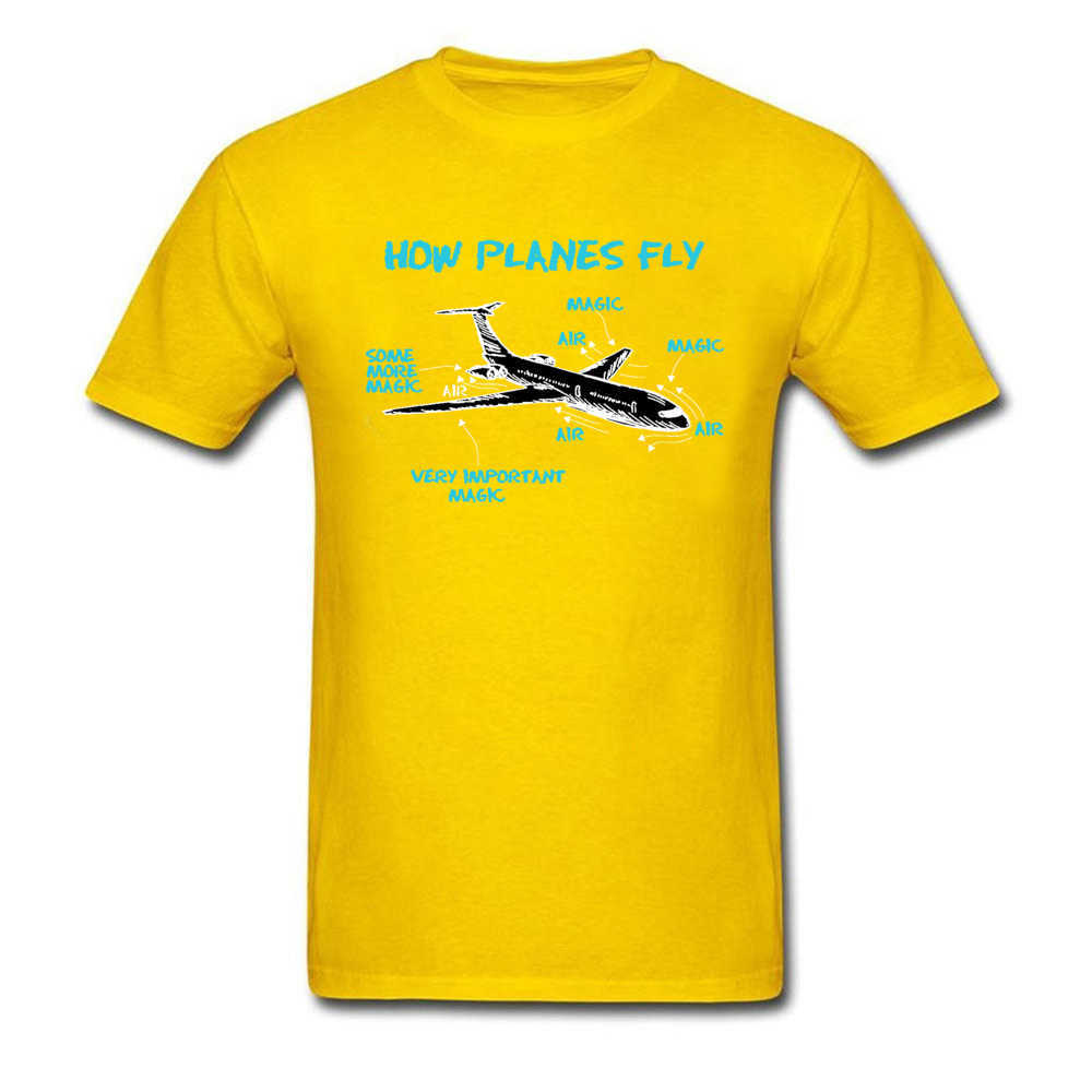 Print Engineer Mechanical How Plane Fly Mens T Shirts Aircraft Airplane Schematic Diagram Pattern Tshirt Father's Day Cotton 210629