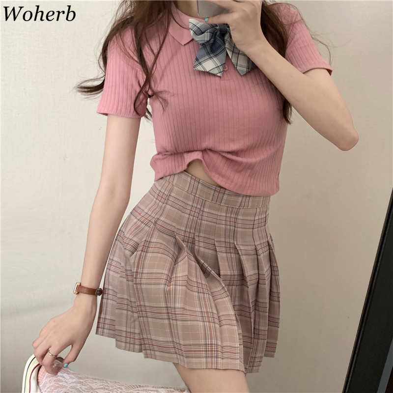 Summer Girls Sexy Crop Top T-shirt Bow Patch Kawaii Cute Tshirts Korean Women Slim Short Sleeve T Shirts Streetwear 210519